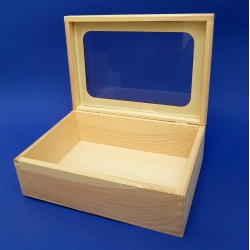Pudełko prostokątne 22 x 16 cm z szybką